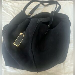 UGG Australia Black Sheepskin basket bag